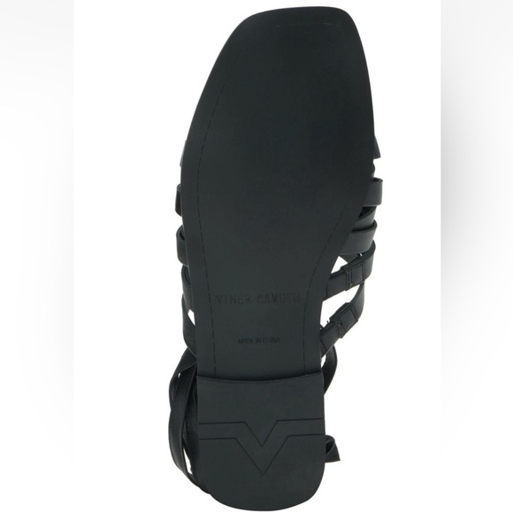 VINCE CAMUTO STRAPPY BLACK GLADIATOR LACE UP SANDALS SIZE 7.5 NEW - Picture 5 of 15